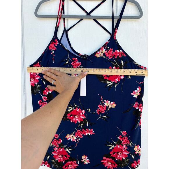 NWT Papermoon Strappy Sleeveless Top, Blue Floral, Size 2X / XXL - Picture 6 of 7